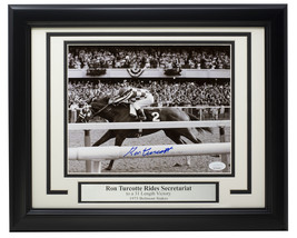 Ron Turcotte Signed Framed 8x10 1973 Belmont Stakes Horse Racing Photo JSA ITP - £91.19 GBP