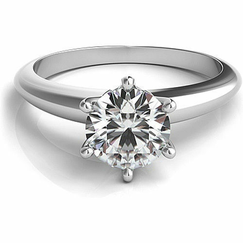 Primary image for 2.00CT Forever One Moissanite 6 Prong Solitaire Wedding Ring 18K WG