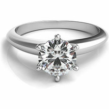 2.00CT Forever One Moissanite 6 Prong Solitaire Wedding Ring 18K WG - £923.71 GBP