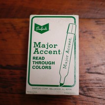 Box of 12 NEW Vtg Sanford MAJOR ACCENT Read Through ORANGE Highlighter M... - $59.39