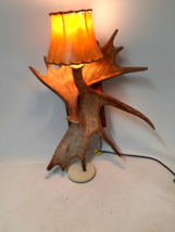 Fabulous Moose Antler Wall Light with Hide Shade, Great Lodge Decor - £138.32 GBP