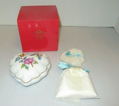 New Estee Lauder Chinoiserie Porcelain Heart Powder Box W/3 Oz Youth-Dew... - $54.95