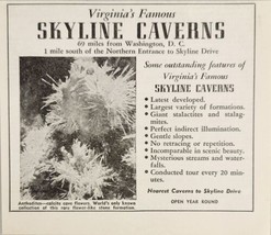 1948 Print Ad Virginia&#39;s Famous Skyline Caverns 69 Miles from Washington DC - £8.61 GBP