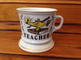 Vintage Style Teacher White Ceramic Porcelain Shaving Mug Occupational E... - $24.99