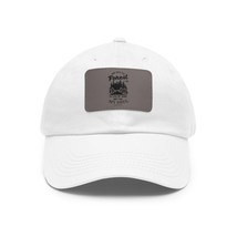 Embroidered Dad Hat with Faux Leather Patch, Personalized Hat with Natur... - £17.74 GBP