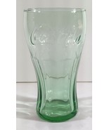 COCA-COLA COKE GLASS Genuine Green Large 6&quot; Tall Glasses Cup Vintage 17 OZ  - $7.59