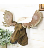 North American Granddaddy Bull Moose with Antlers Trophy Head Wall Decor... - $68.33 CAD