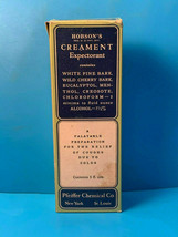 Pfeiffer Chemical Co Hobson&#39;s Creament Expectorant In Box Clear Pharmacy... - $29.95