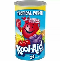 4 Packs 82.5 oz./pack Kool-Aid Sweetened Tropical Punch Powdered Drink Mix - £54.03 GBP