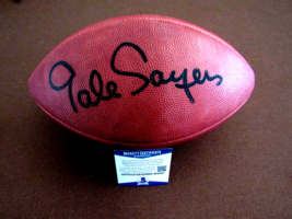 GALE SAYERS CHICAGO BEARS HOF SIGNED AUTO VINTAGE WILSON NFL FOOTBALL BE... - $346.49