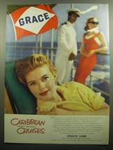 1957 Grace Line Cruise Ad - Caribbean South America Cruises - $18.49