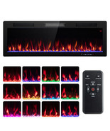 Electric Fireplace 40/50/60 Inches Recessed and Wall Mounted for 2&#39; x 6&#39;... - $406.87 CAD
