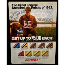 Federal Cartridge Corp Vintage Print Ad 80s Shotgun Shell Rebate Hunting... - £8.34 GBP