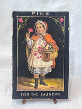 Antique Victorian Trade Card Schultz&#39;s Pink Soap For The Laundry Girl W/... - $29.65