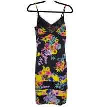 NEW Floral Print Lace Trim Slip Dress Size 4 - £14.12 GBP