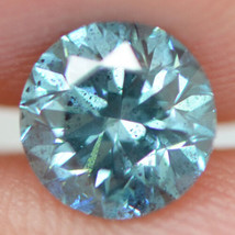 Loose Blue Diamond Round Shaped Fancy Color 1.11 Carat SI2 Natural Enhanced - £963.67 GBP