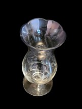 Vintage Glass Crystal Lenox Floral Spirit Vase Ombre Blue to Clear 9&quot; - £19.37 GBP