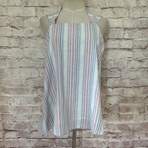 Doe &amp; Rae Sunkissed Stripes Open Back Halter Tank Top Multicolor Size M NEW - £21.58 GBP