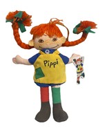 Vintage Pippi Longstocking Ornament Stuffed 6&quot; - $402.47 MXN