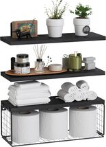 Bathroom Shelf Over Toilet, Floating Bathroom Shelf Wall Mounted with Wi... - $78.00