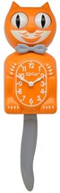 Festive Orange Kit-Cat Klock Gray Bow/ Tale Clock (15.5″ high) - £71.28 GBP