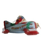 1993 Hallmark Holiday Fliers Tin Airplane Christmas Holiday Ornament - £11.72 GBP