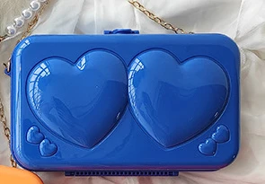 Sweet Heart Acrylic Box Purses and Handbags for Women Cute Party Clutch Girls Sm - $68.91