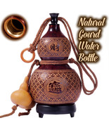 Hand-Carved Natural Gourd Bottle | Vintage Chinese Style Water Container... - $30.00+