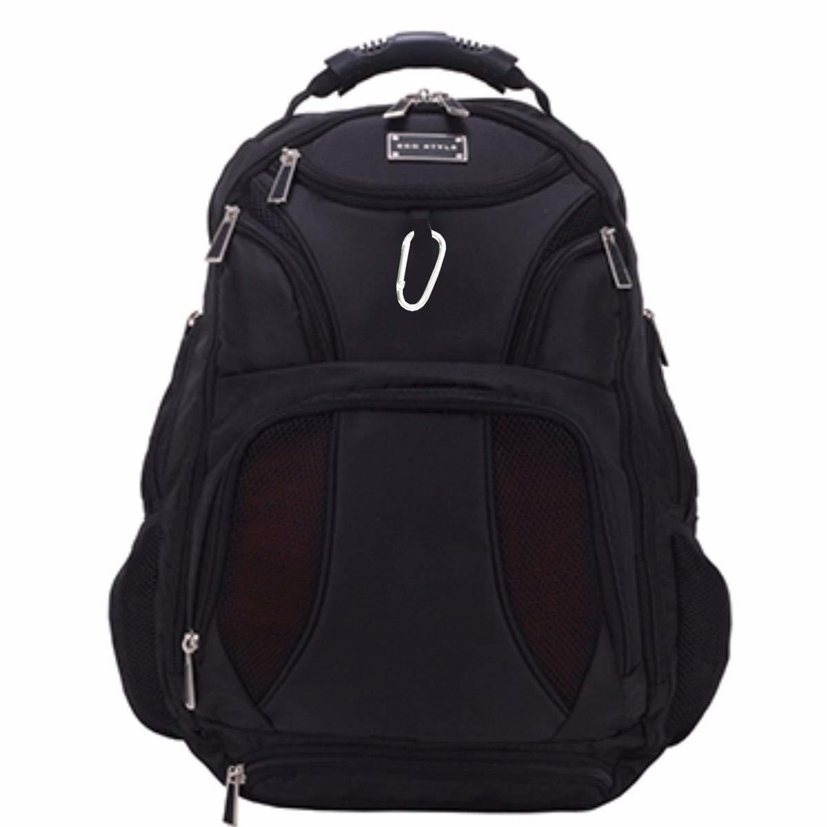 Eco Style 17&quot; Unisex Black Modern Rectangular Daypack Backpack - $119.34