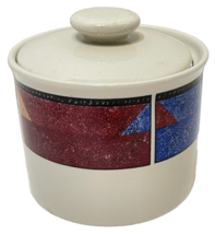 VTG 1997 Majesticware by SaKura Geometric Sugar Bowl with Lid by Sue Zip... - $12.39