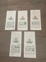 Continental Airlines ticket jacket Lot - 1980’s Flights IAH - DFW - $10.00