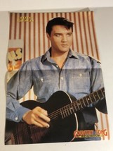 Elvis Presley vintage Magazine Centerfold young Elvis With Guitar - $6.92