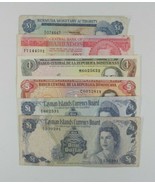 Caribbean Nations 6-Notes Lot // Barbados, Bermuda, Caymans &amp; Dominican ... - $54.45