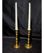 HEAVY Solid Brass 6&quot; Candlesticks Holiday Candles Wreath Candle Base - P... - $35.27 CAD
