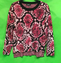 DKNY Women’s Python Print Crewneck Sweater size S - £22.37 GBP