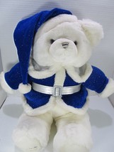 Dandee 19&quot; Dan Dee Christmas Holiday White Blue Snowflake Teddy Bear 200... - £18.34 GBP