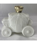 Avon Royal Coach Carriage Foaming Bath Oil Milk Glass Bottle Vintage Empty - $13.09