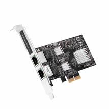 SIIG Dual 2.5G 4-Speed Multi-Gigabit Ethernet PCIe Network Card, PCIe 2.0 x2 to  - £104.75 GBP
