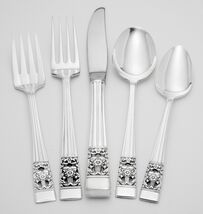 BEAUTFUL  1936 VTG 5 PIECE DINNER  SET ONEIDA CORONATION COMMUNITY SILVE... - $39.59
