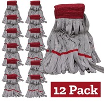 12pk - Microfiber Commercial Mop Head Replacement Nylon Polish Scrub Flo... - £31.62 GBP