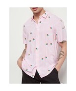Polaroid Pink Short Sleeve Button Down Shirt Men&#39;s Lg - $18.99