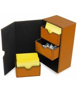 BCW Orange Leatherette Deck Box Vault LX Hold 200 Sleeved - $35.37