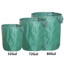 3 PCS Set 32, 72, 80 Gallon Garden Leaf Bags Reusable Yard Lawn Waste Bag - £23.36 GBP