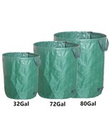 3 PCS Set 32, 72, 80 Gallon Garden Leaf Bags Reusable Yard Lawn Waste Bag - £23.35 GBP