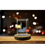 LED Base included | Torre del Mangia 3D Engraved Crystal Gift - Captivating - $25.99+