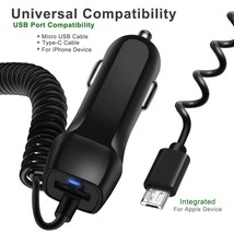 car charger with usb cable mobile phone charger micro usb type c cable f... - $30.79