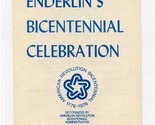 Enderlin North Dakota Program of Events Bicentennial Celebration 1976  - $17.82