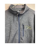 Pitt Panthers Jacket Mens Gray Full Zip Mock Neck NCAA Sports Zip Pocket... - €21,36 EUR