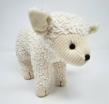 10&quot; Pier 1 One Imports Baby White Lamb Stuffed Animal Plush Toy Lovey Soft - £59.99 GBP