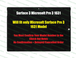 12&quot; Microsoft Surface Pro 3 1631 V1.1 LCD Screen Touch Digitizer US - £87.29 GBP